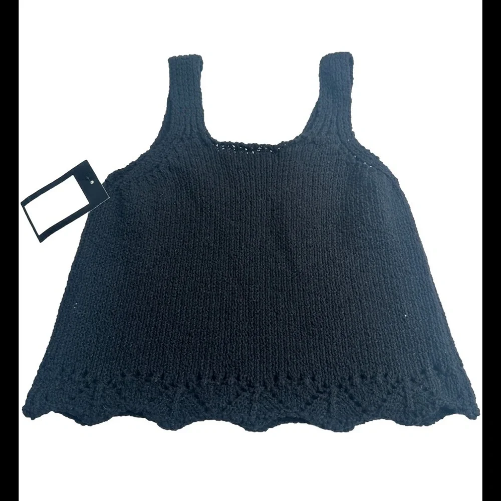 Art Class Girls Sleeveless Knit  Crochet Top Sleeveless Top Size M(8)